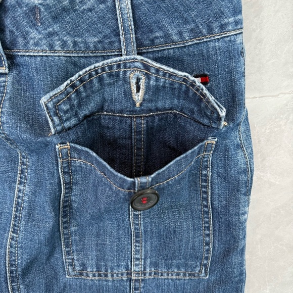 Women’s Vintage Tommy Hilfiger Jeans 100% Cotton Denim Skirt Size 6 Buttons Y2K - Picture 12 of 16